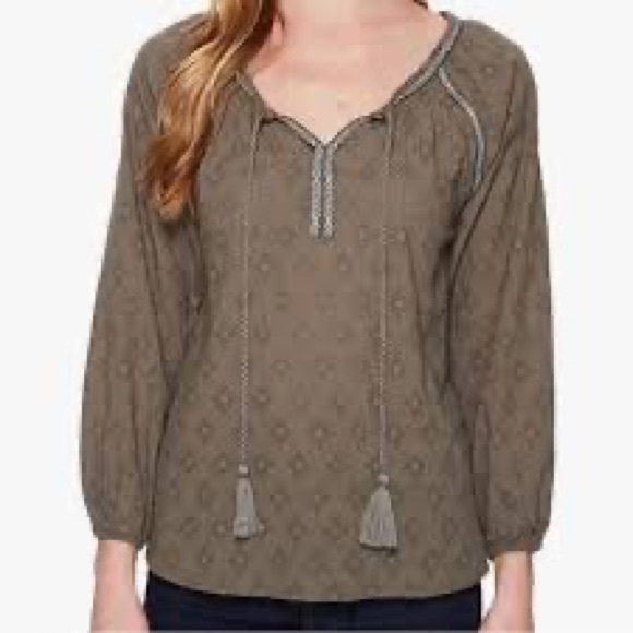 Prana Tops - Prana Brown long Sleeve Thin T-Shirt Blouse; Large Women’s